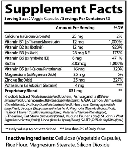 BE CALM - NATURAL ANTI ANXIETY FORMULA