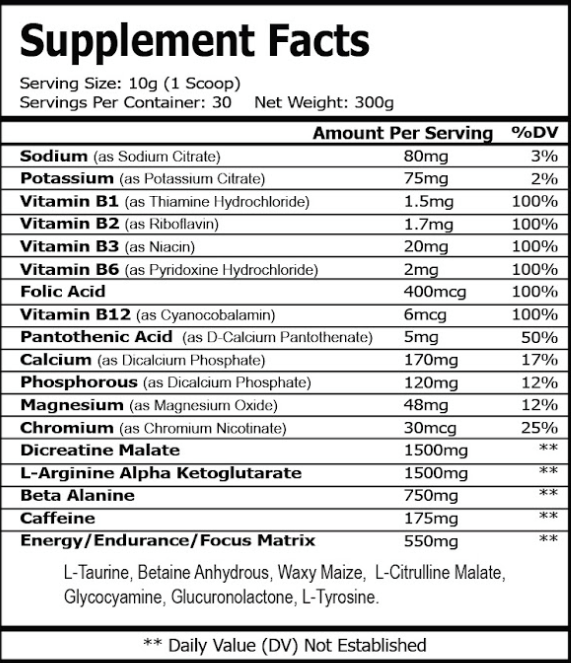 NITRO SHOCK PRE-WORKOUT